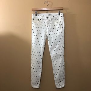 J. CREW‎ Mini Star Patterned AnkleTooth Pick Jeans Sz 26